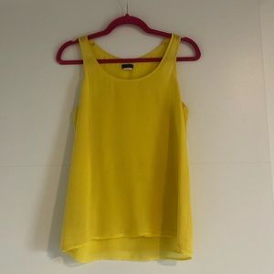 JCrew yellow silk tank size 2